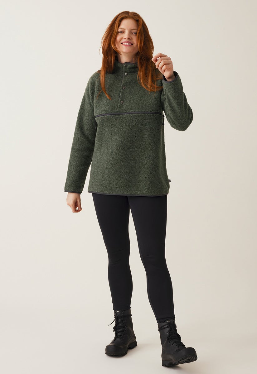 Maternity fleece sweater 90s - Green