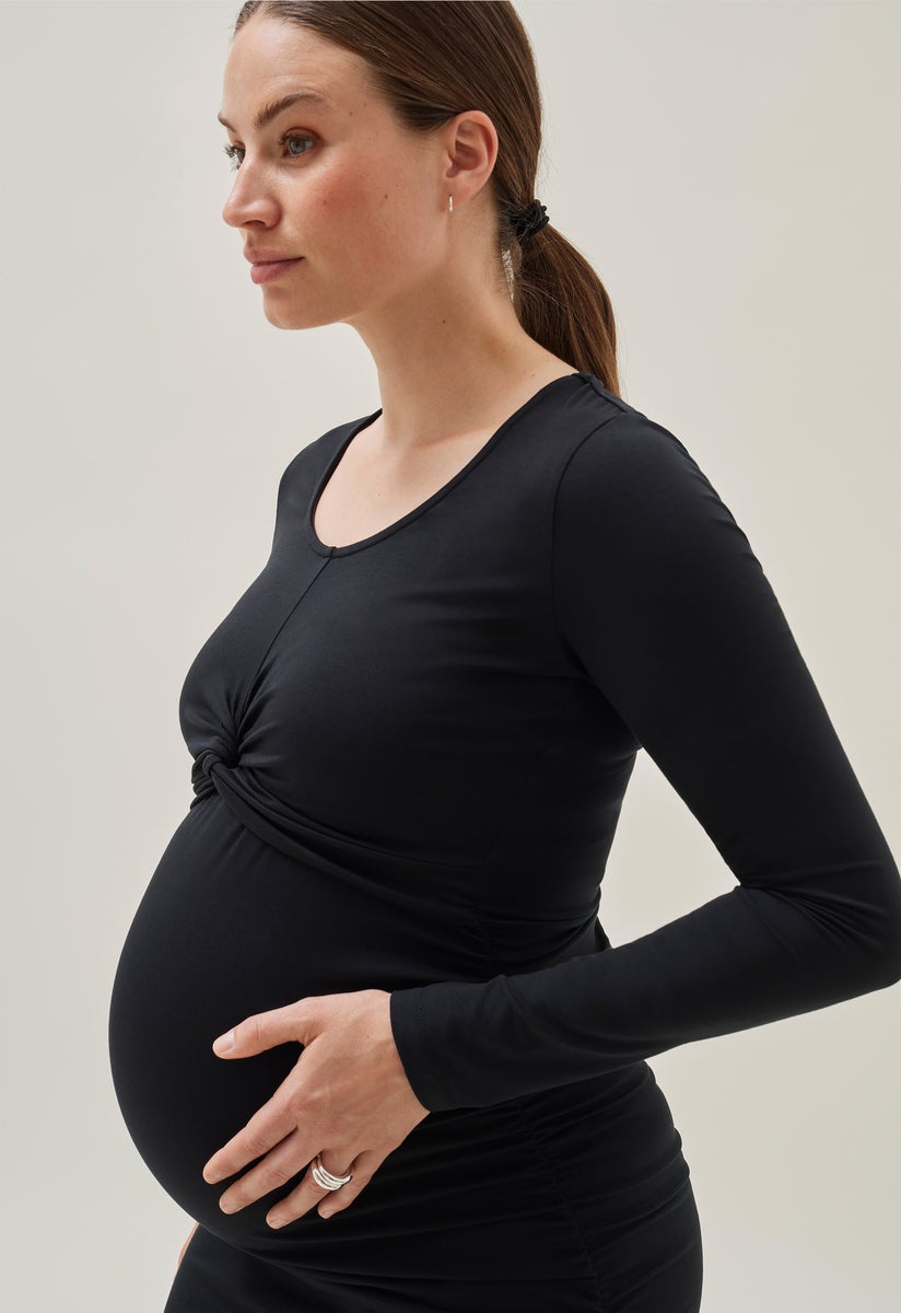 Bodycon maternity dress - Black