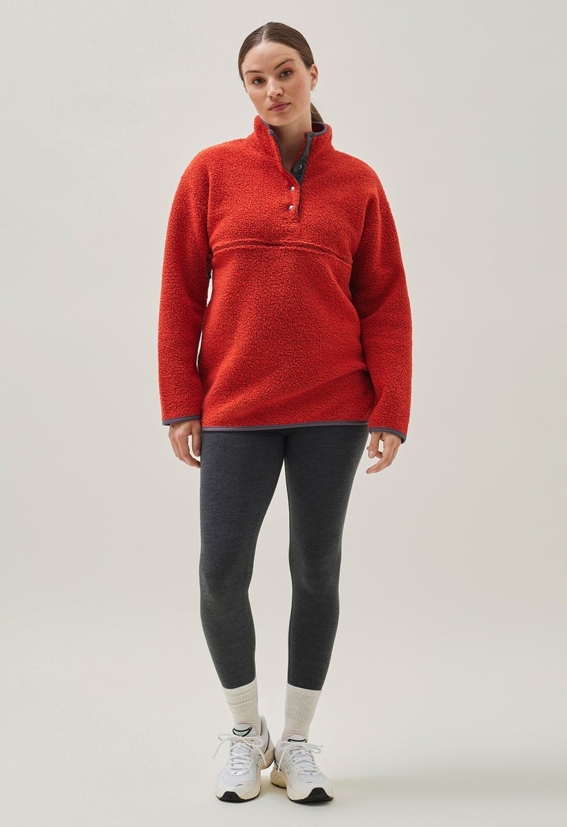 Wool pile maternity pullover 90s - Orange