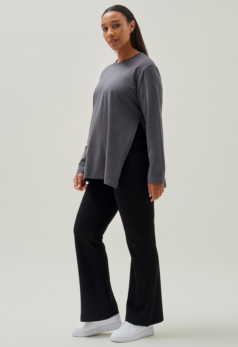 Maternity t-shirt long sleeve - Washed grey 