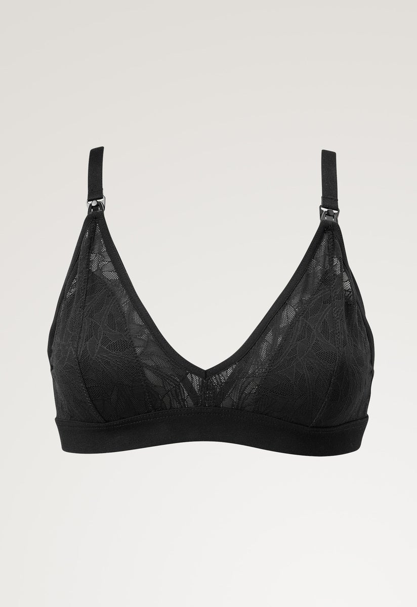 Lace nursing bra - Black