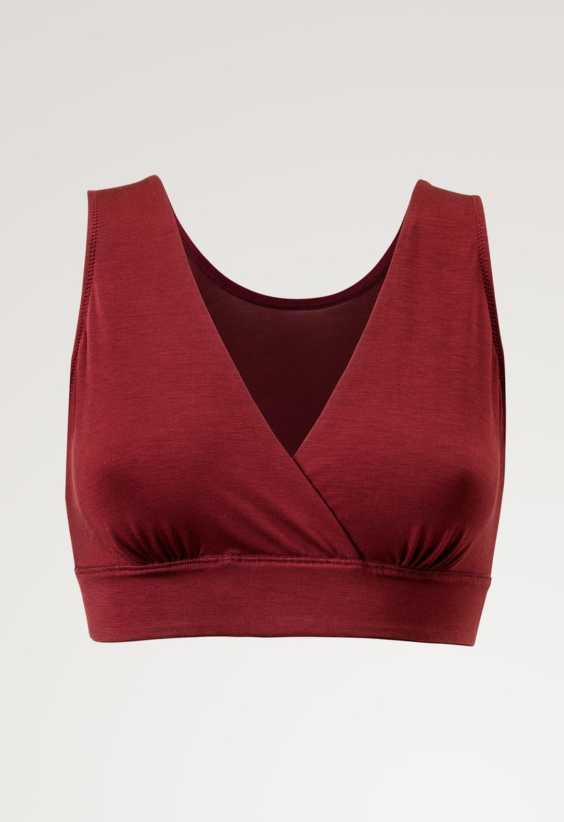 Soft nursing bra 34D - 48DDD-E - Dark red