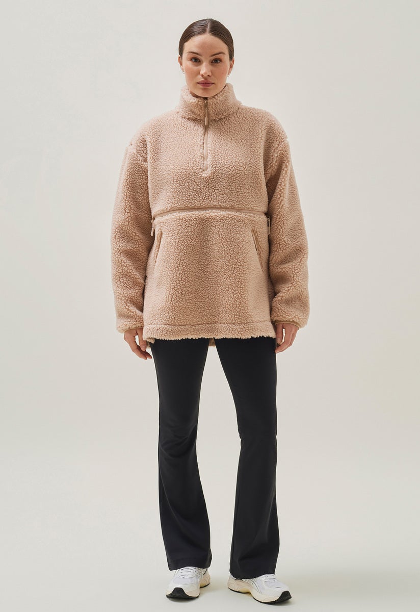 Pile fleece sweater - Beige