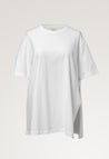 Oversized maternity t-shirt with slit - White