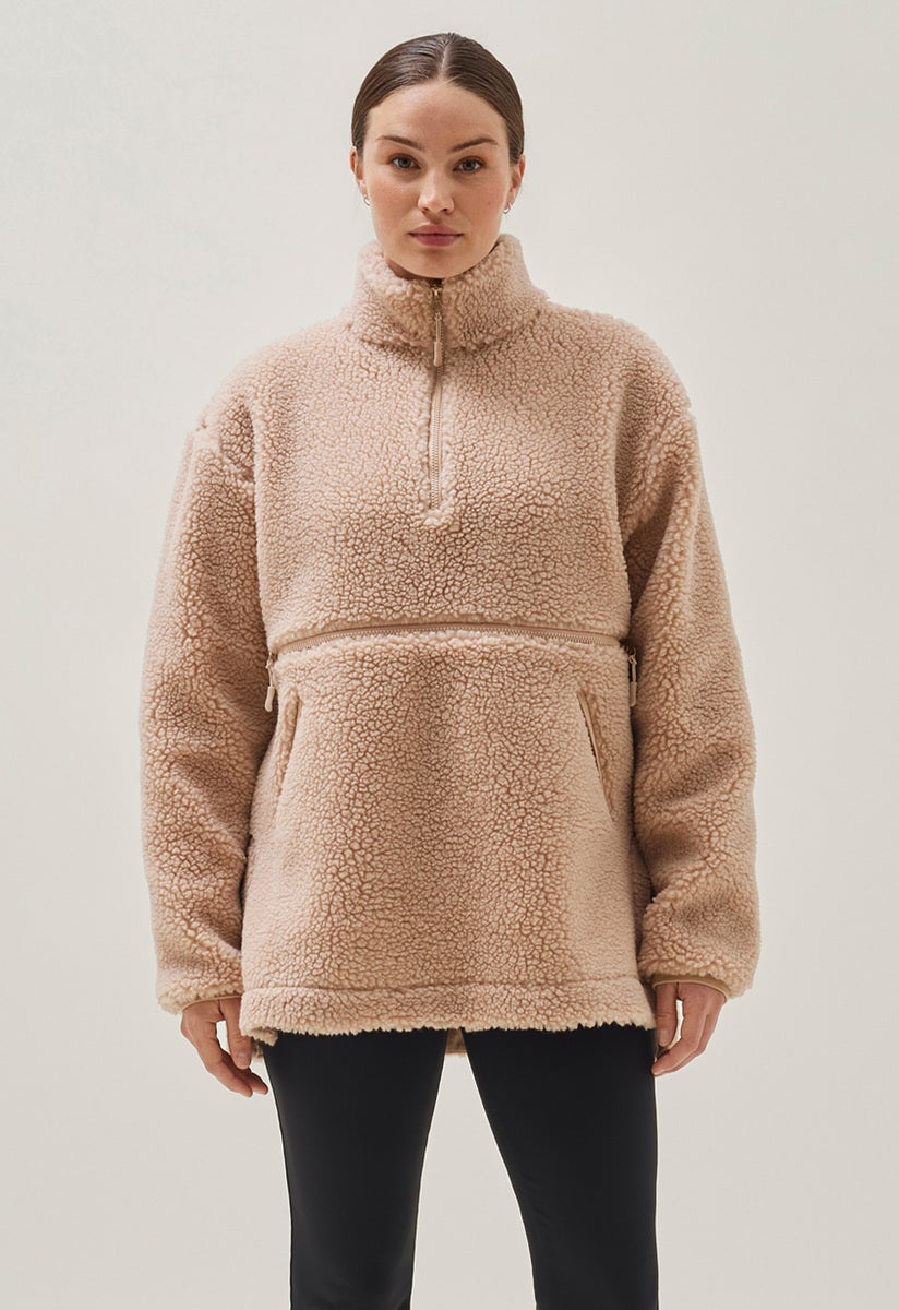 Pile fleece sweater - Beige