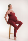 Maternity bodysuit - Dark red
