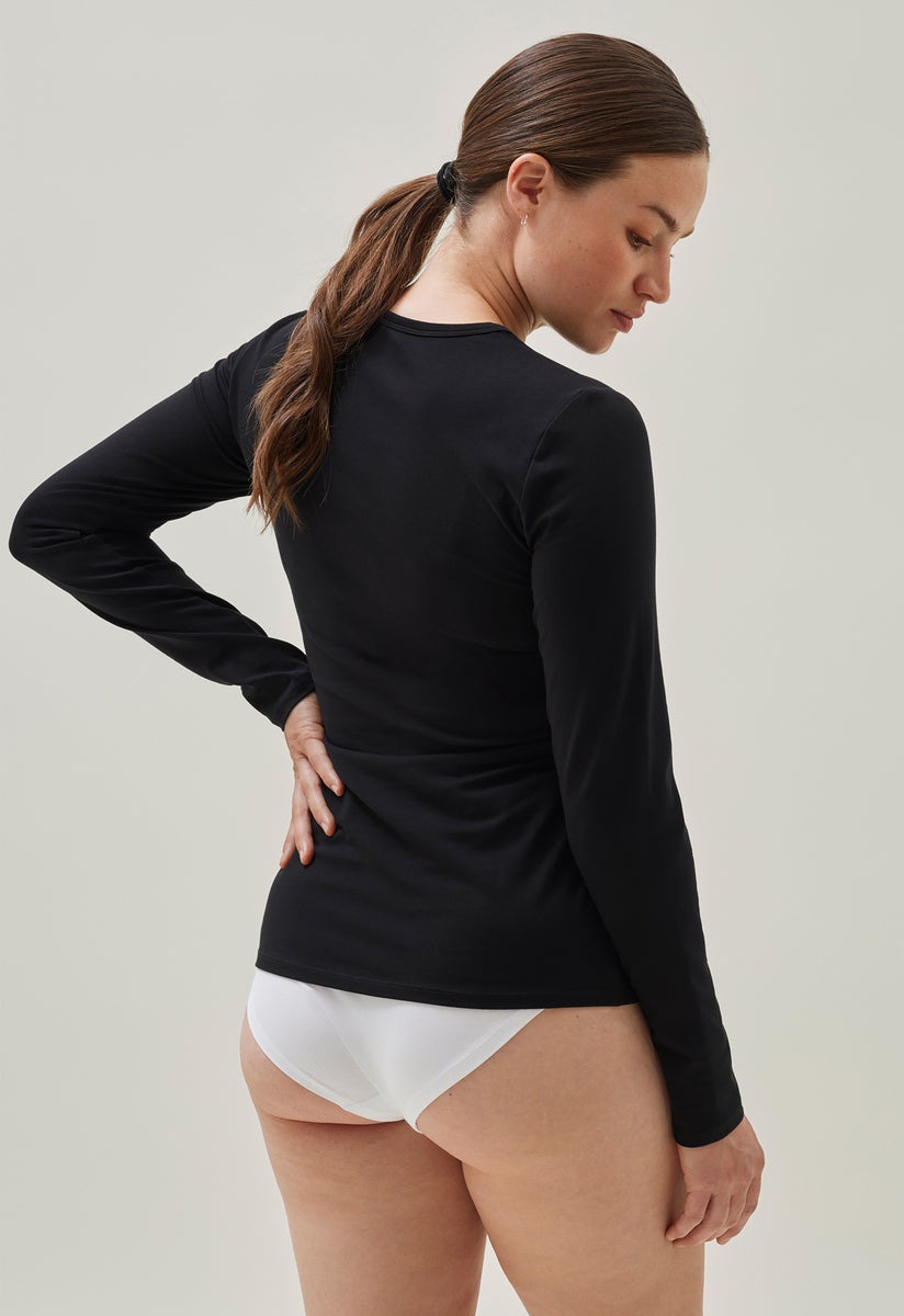 Essential nursing top long sleeve - Black