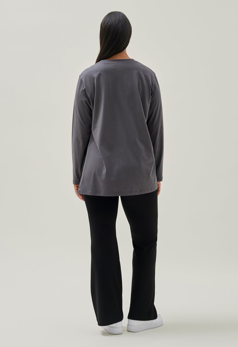 Maternity t-shirt long sleeve - Washed grey 