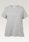Maternity t-shirt with nursing access - Grey Melange