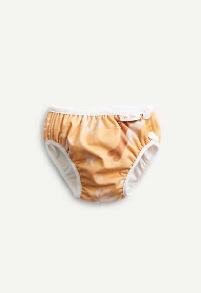 Swim Diaper with side buttons - Yellow Whale