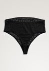 Lace maternity thong - Black