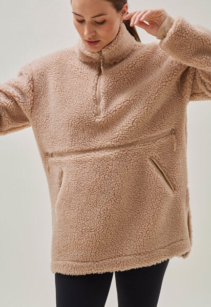 Pile fleece sweater  - Beige - XS/S