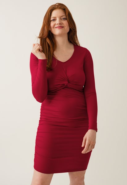 Bodycon maternity dress - Red
