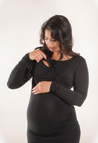 Bodycon maternity dress - Black