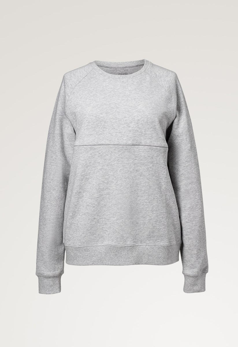 Thermal nursing sweatshirt - Grey melange