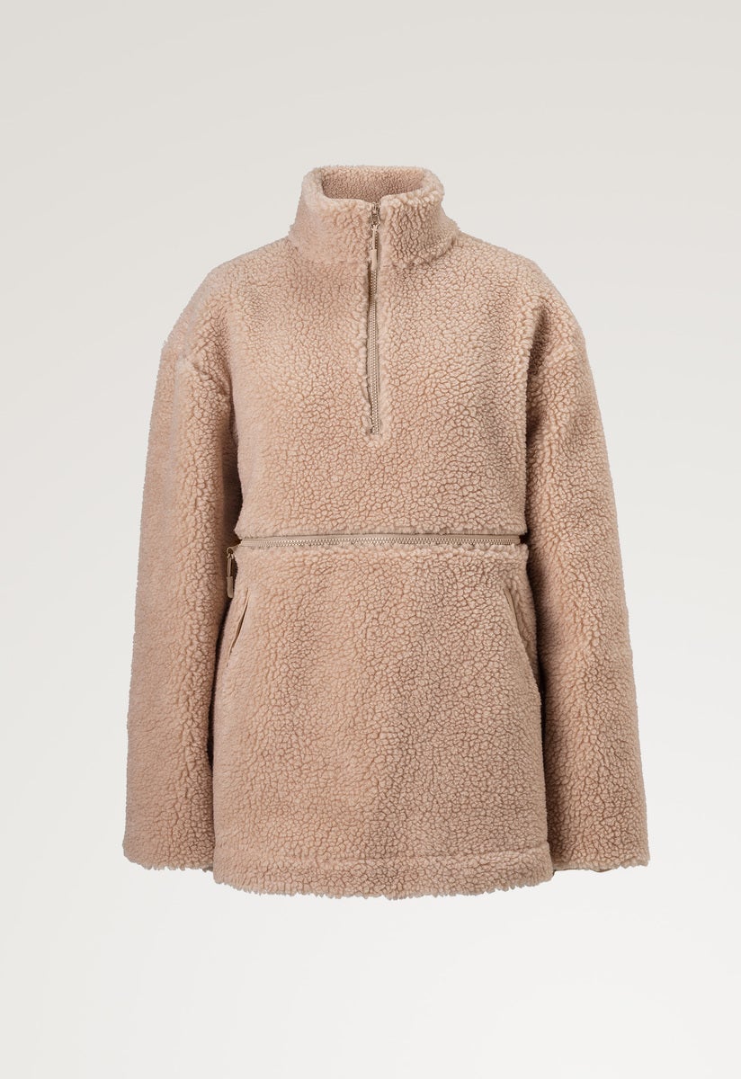 Pile fleece sweater - Beige