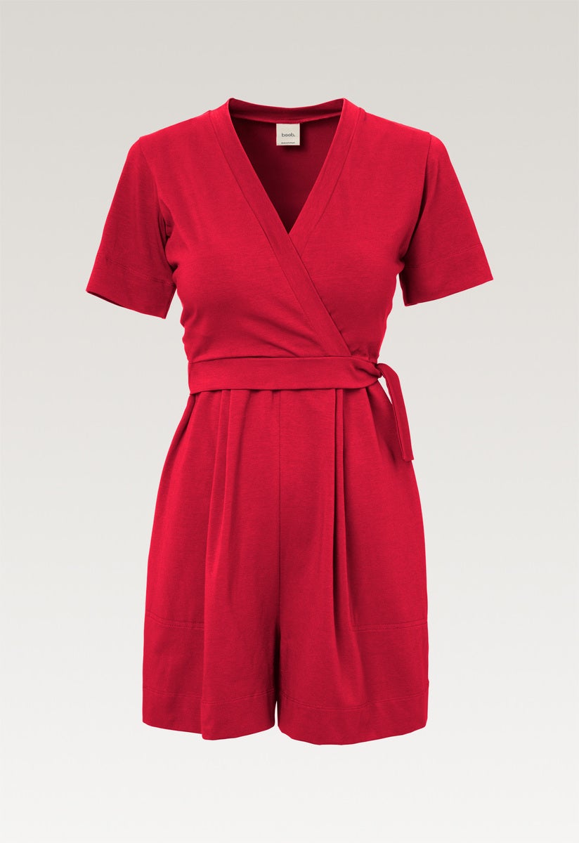 Maternity playsuit - French Red