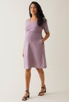 A shaped nursing dress short sleeve - Lavender