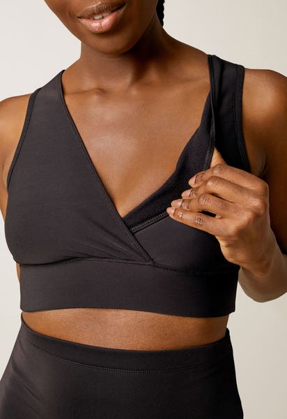 Tech-fleece nursing bra - Black