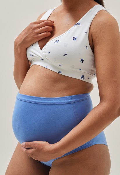 Essential maternity briefs - Mid blue - L