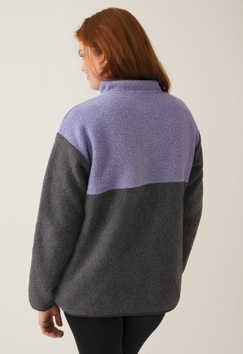 Wool pile maternity pullover 90s - Lilac