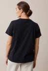 Maternity t-shirt with nursing access - Black - PRE-ORDER – Ships at the beginning of February