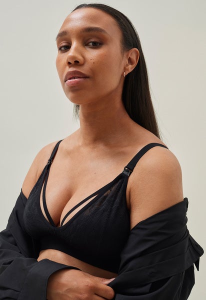 Lace nursing bra - Black