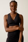 Tech-fleece nursing bra - Black