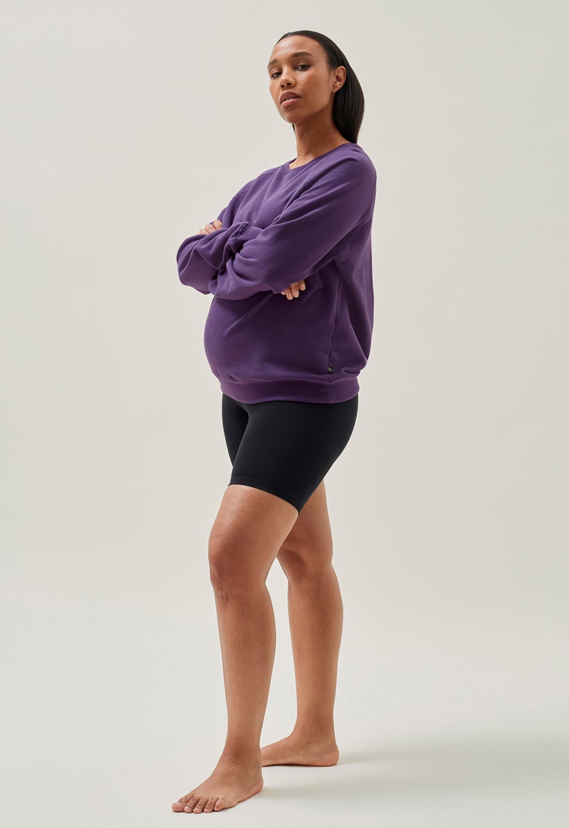 Thermal nursing sweatshirt - Midnight plum