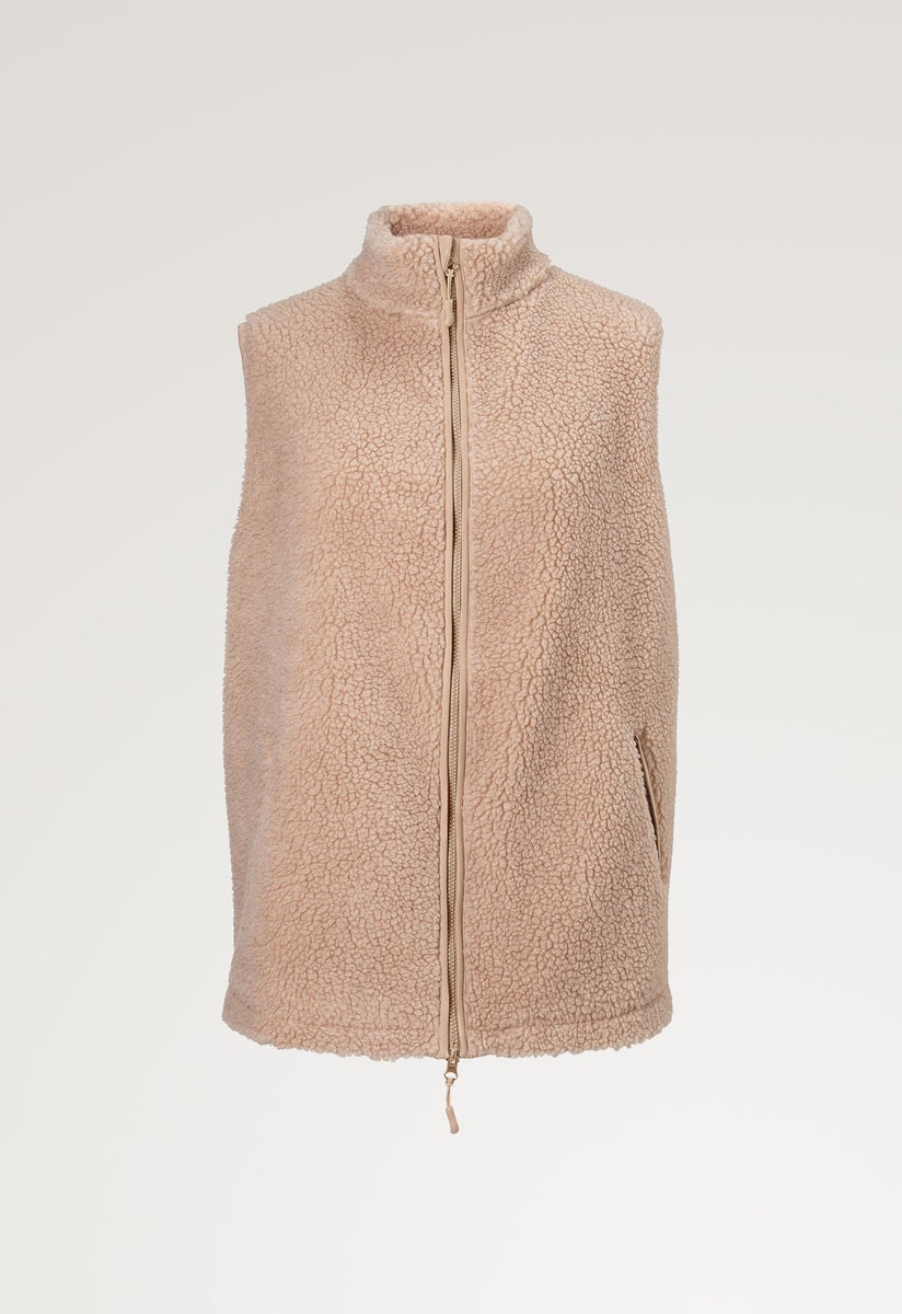 Pile fleece vest - Beige