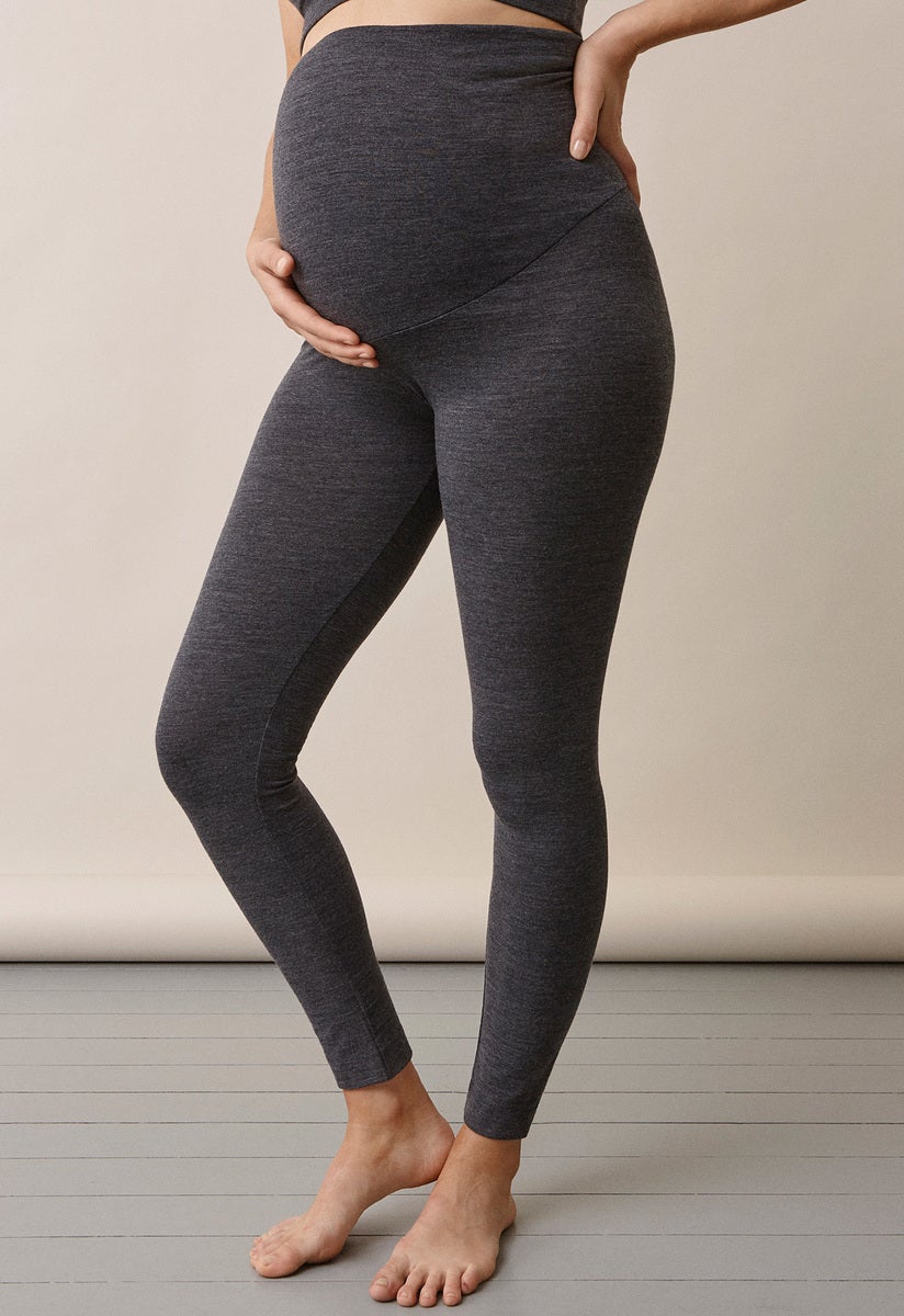 Maternity wool leggings - Grey Melange