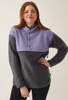 Wool pile maternity pullover 90s - Lilac
