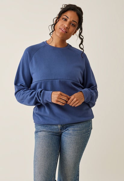 Nursing sweatshirt - Indigo Blue