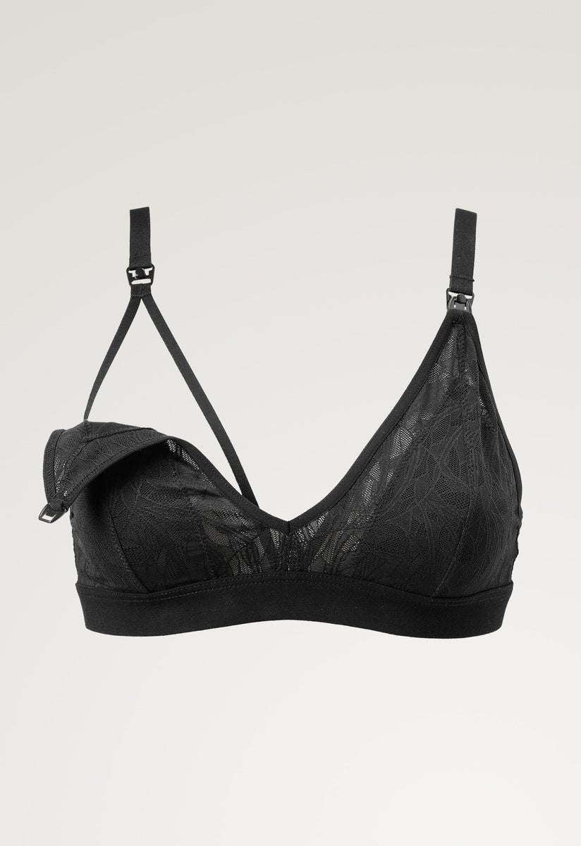 Lace nursing bra - Black