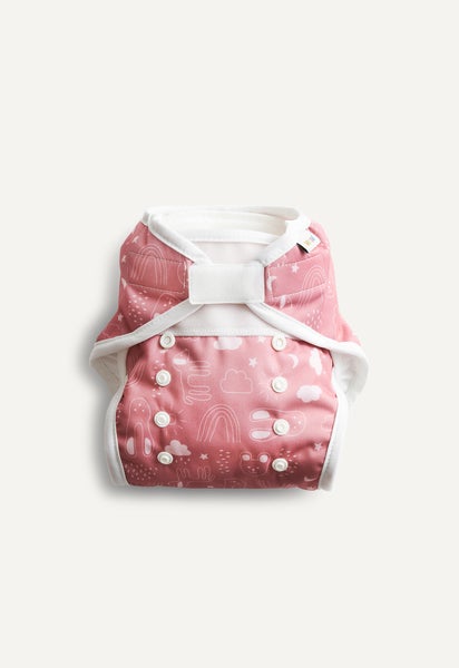 Diaper Cover - All in Two - Pink Teddy