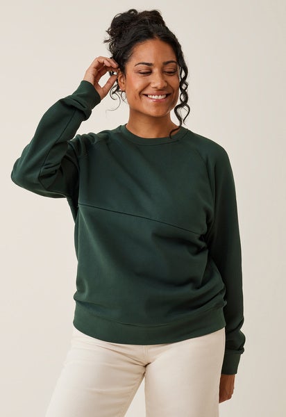 Nursing sweatshirt - Deep Green