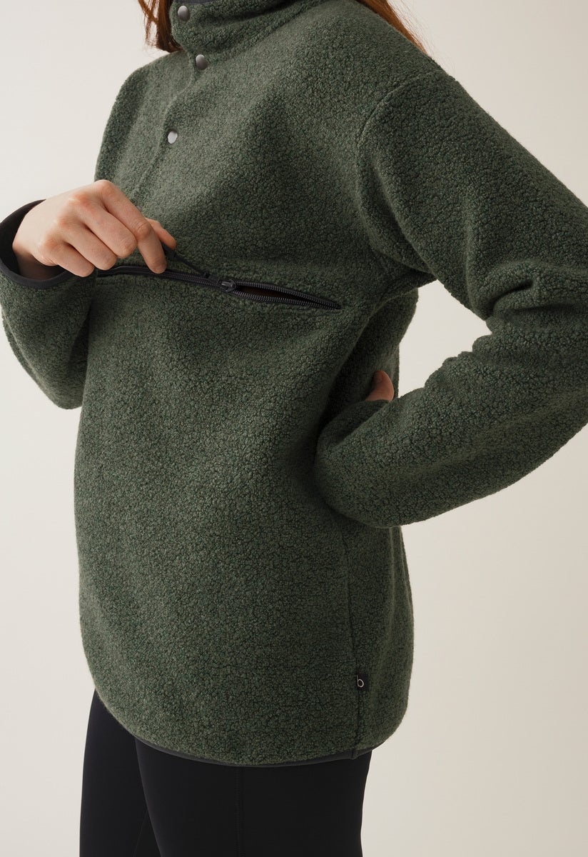 Maternity fleece sweater 90s - Green