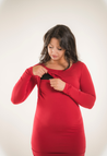 Bodycon maternity dress - Red