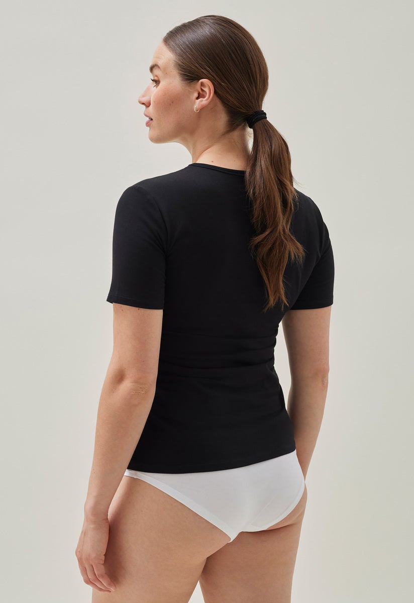 Essential nursing top short sleeve - Black