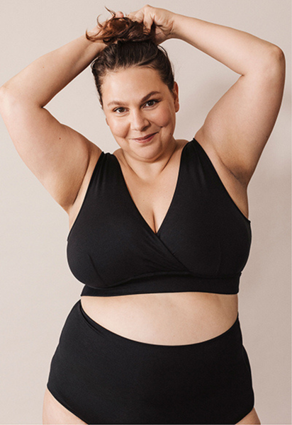 Soft nursing bra 34D - 48DDD-E - Black