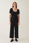 Ribbed maternity jumpsuit - Black