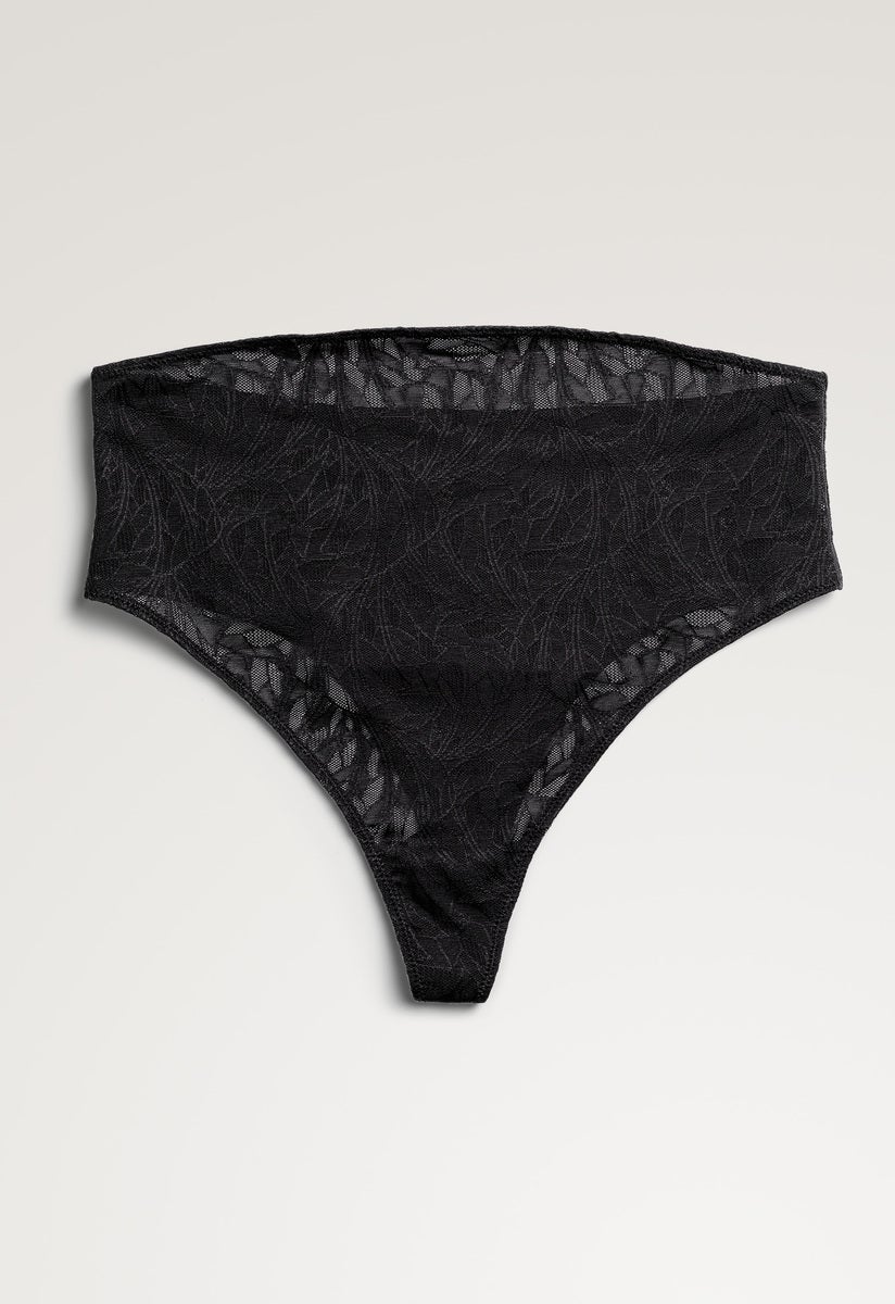 Lace maternity thong - Black