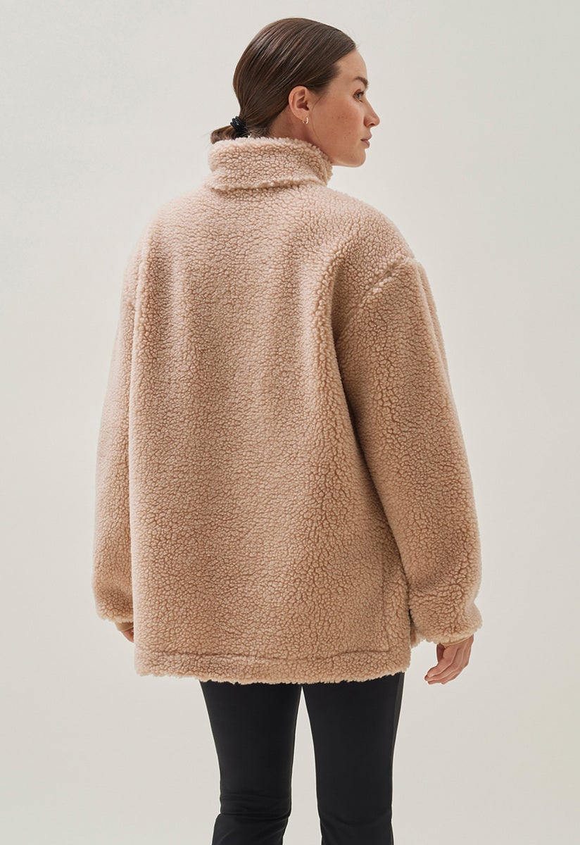 Pile fleece sweater - Beige