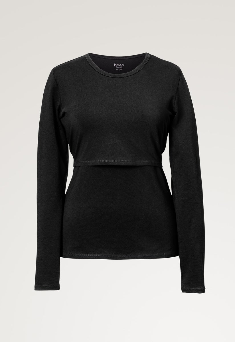 Essential nursing top long sleeve - Black