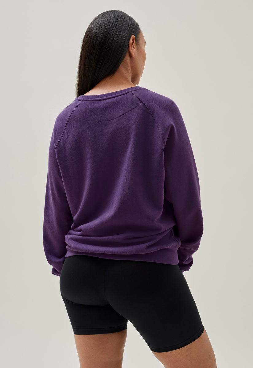 Thermal nursing sweatshirt - Midnight plum