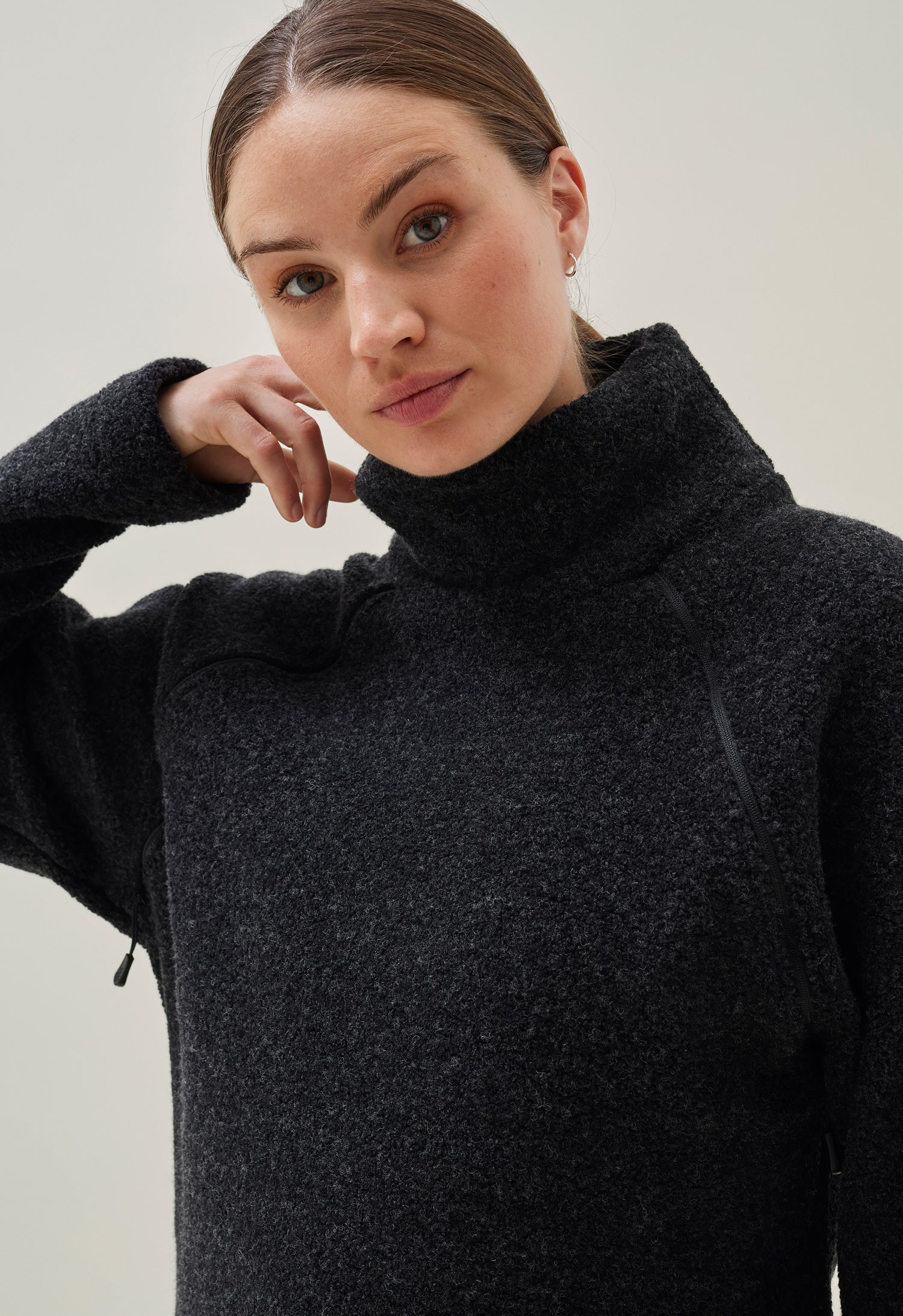 Wool pile sweater - Black | Boob Design