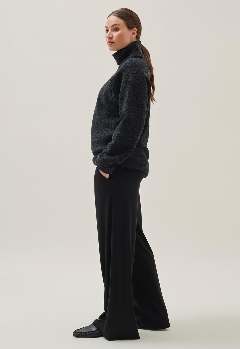 Maternity wide leg soft pants - Black