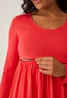 Maternity babydoll dress - Red